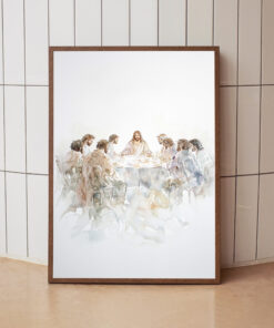 Scenic Depiction of The Last Supper  Poster  Jesus Art, Bible Wall Art, Christian Faith